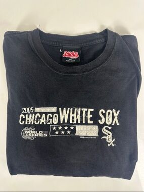 Stitches Black Chicago White Sox MLB World Series Champions 2005 Graphic Tee 2XL